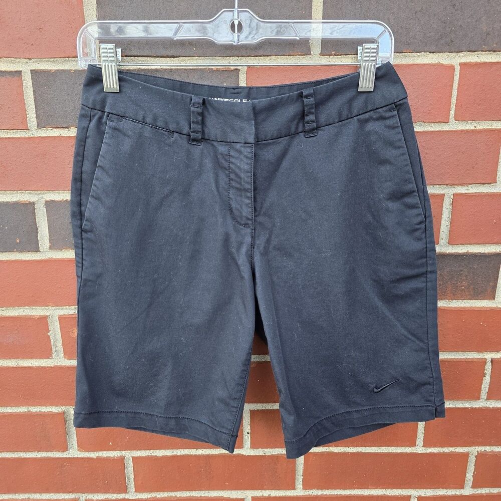 Nike Dri-fit Women's Golf Navy Bermuda Shorts Size 2 Excellent Condition